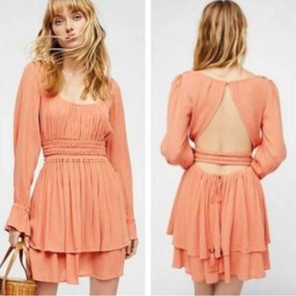 FREE PEOPLE Much Ado Backless NWT Dress Size L - Picture 1 of 6